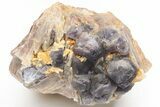 Purple Cubo-Octahedral Fluorite Crystals on Barite - Morocco #217067-2